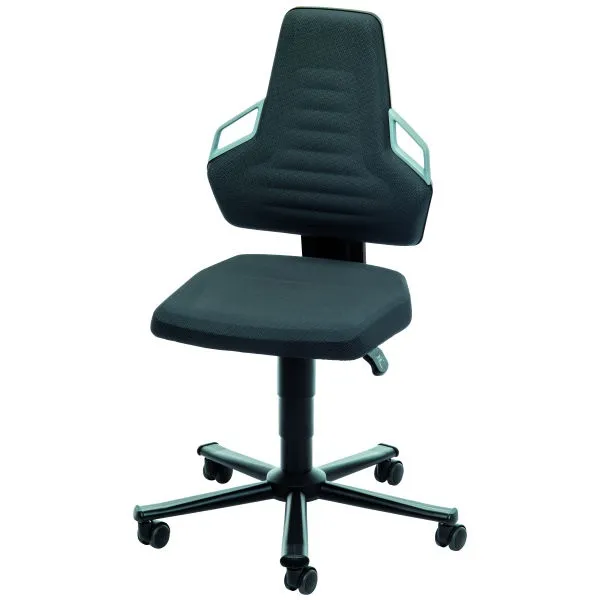 Swivel Work Chair Supertec Low with Castors Black
