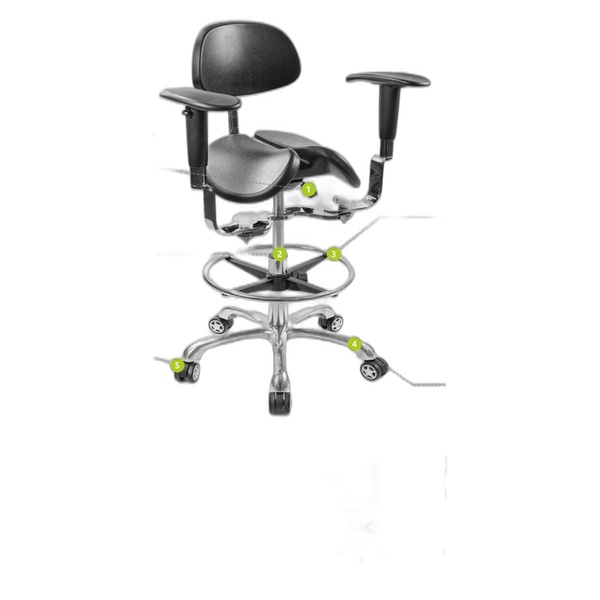 Lab Chair with Backrest IC181